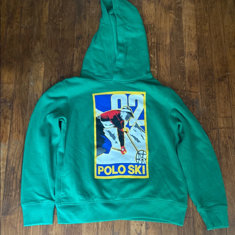 Polo Ski Graphic Green Hoodie